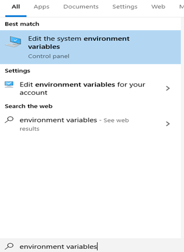 Select environment variables