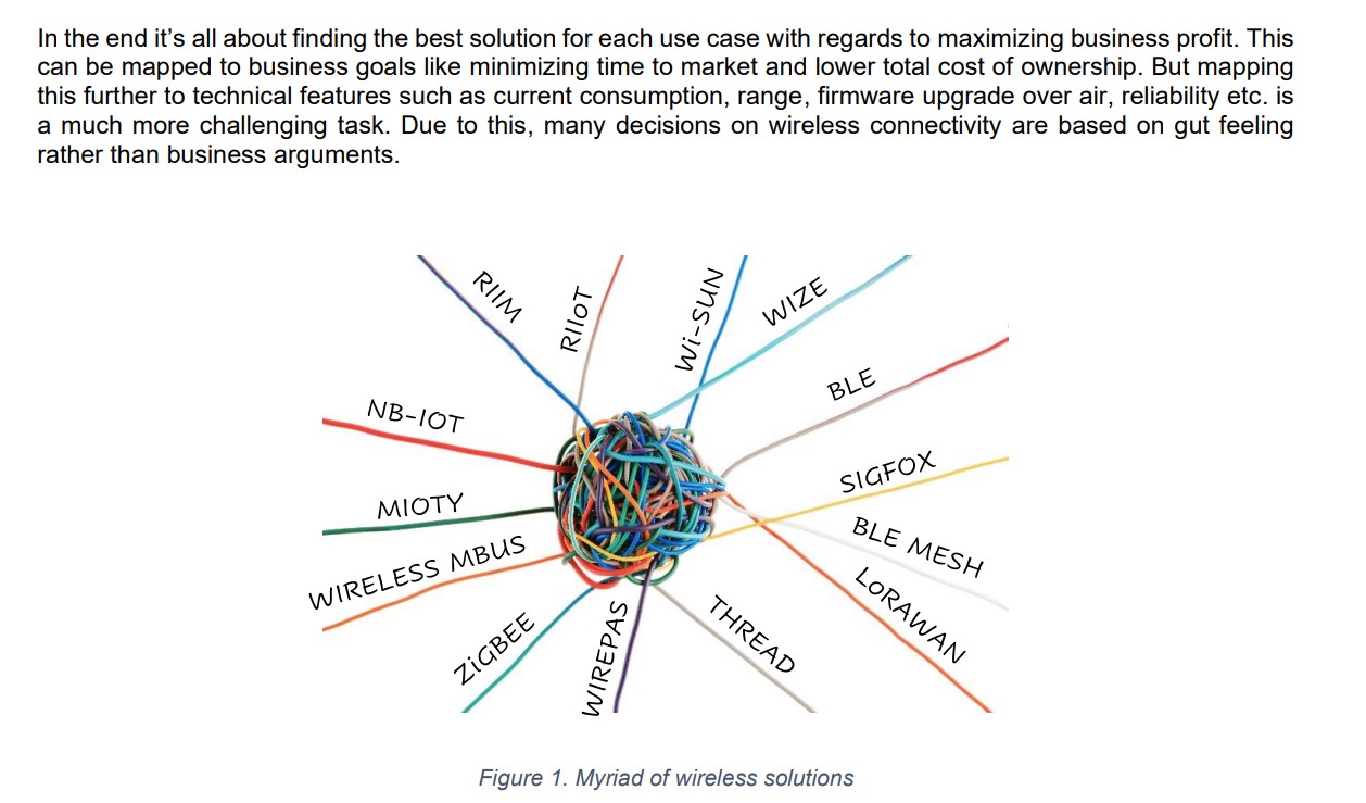 Connectivity Solutions For A Given Use Case, The Solutions