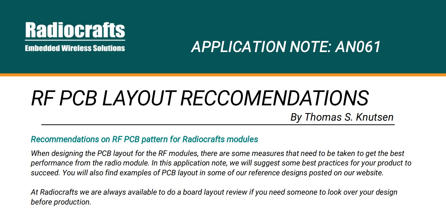RF PCB Layout Recommendations Introduction