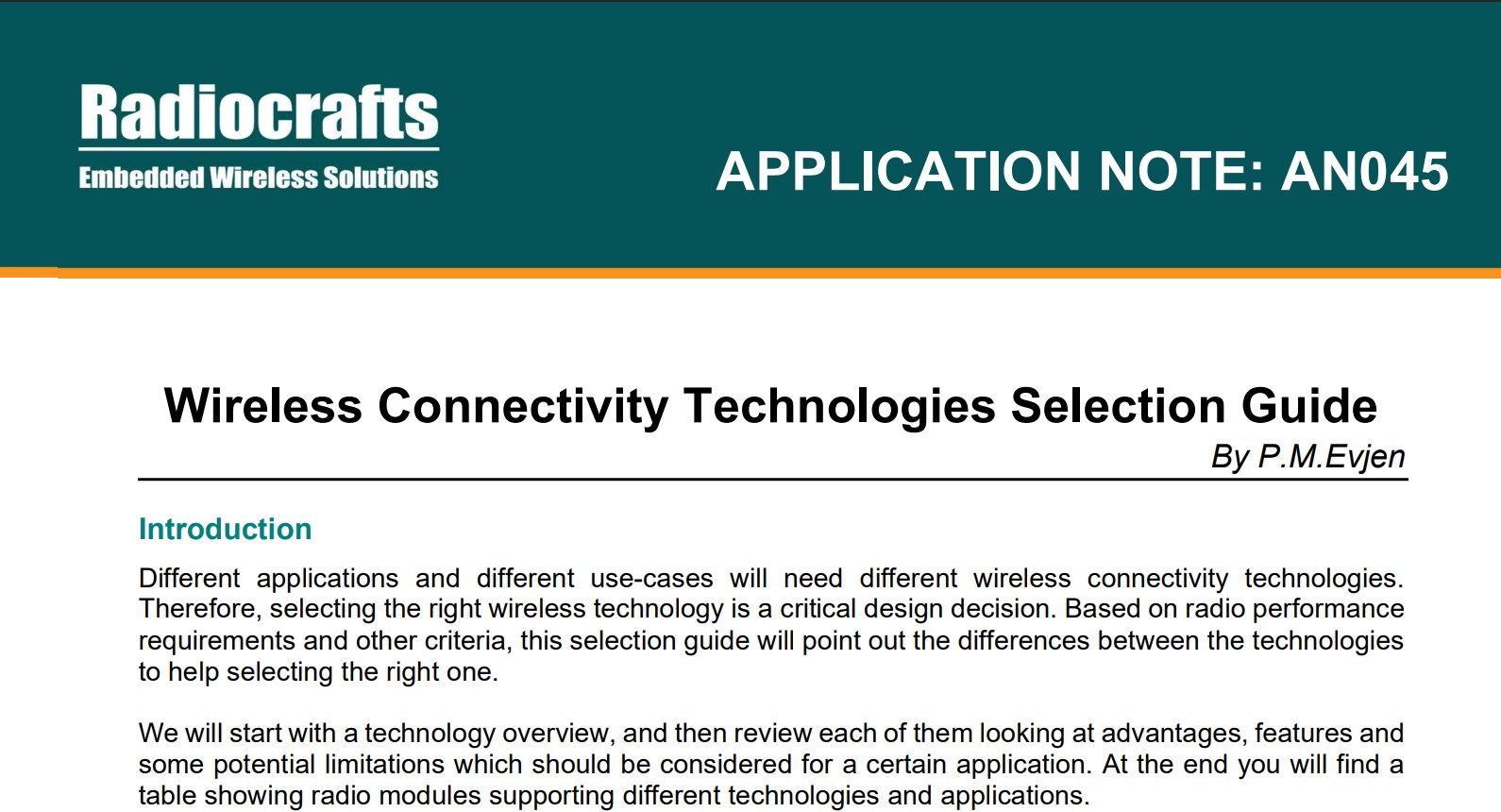 Wireless Technology Selection Guide For RC Products introduction