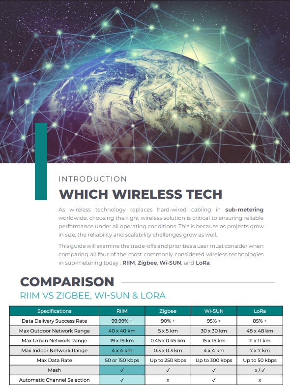 Wireless Technology Selection Guide For Sub-Metering Introduction